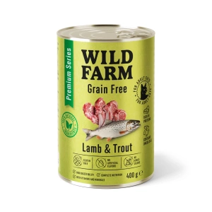 WILD FARM Premium Graanvrij Lam en Forel 400g - graanvrij kattenvoer