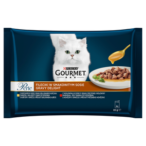 Gourmet Perle kattenvoer filets in een smakelijke saus 340g (4 x 85g)