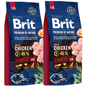 Brit Premium By Nature Senior L+XL met Kip 2x15kg