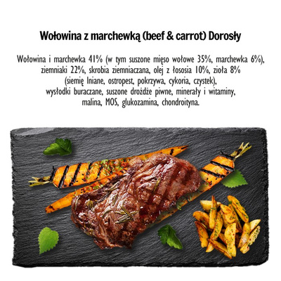 Paka Zwierzaka - Droogvoer SH Rundvlees met wortelen "M" 1.5kg