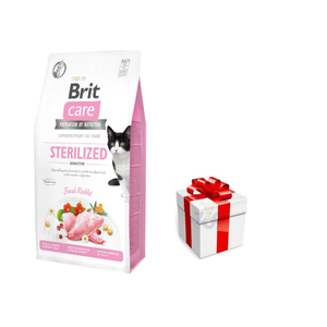 Brit Care Cat Grain-Free Sterilized Sensitive met Konijn 7kg + GRATIS een verrassing voor je kat!