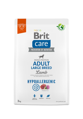 BRIT CARE Dog Hypoallergenic Adult Large Breed Lamb 3kg