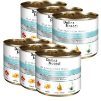 Dolina Noteci Premium voor kleine honden met Kalfsvlees, Tomaten en Pasta 6x185g 