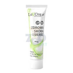 Lovi Dog Healthy Skin and Coat - honden- en kattenpaté in een tube, met lever en vitaminen, omega-3 zuren, biotine en magnesium 90g