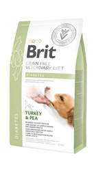 Brit Grain Free Veterinary Diet Honden Diabetes Kalkoen met Erwten 2kg