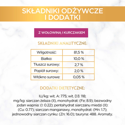 Purina Gourmet Gold met Rundvlees en Kip in Saus 85g