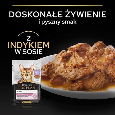 PRO PLAN Nutrisavour Delicate Kattenvoer delicate stukjes met kalkoen in saus 26x85g (18+8 GRATIS)