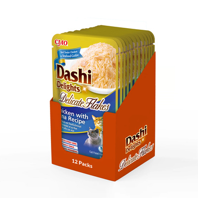 INABA Dashi Delights Fijne Vlokken Kip met Tonijn Recept 40g