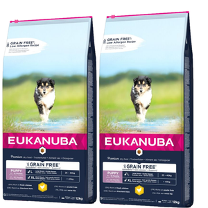 Eukanuba Puppy Large Graanvrij Kip 2x12kg