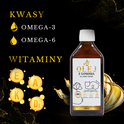 Lab-V 100% Zalmolie voor honden en katten van alle leeftijden 500ml Koudgeperst