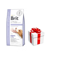 Brit Grain Free Veterinary Diet Hond Gastro-intestinale Haring met Erwten 12kg + GRATIS een verrassing voor je hond!