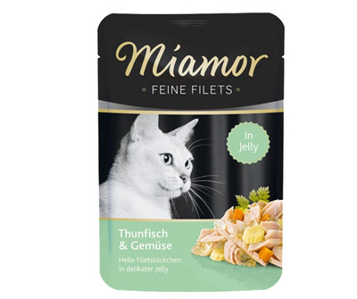 Miamor Feine Filets - natvoer tonijnfilet met groenten 100g