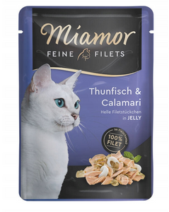 Miamor Feine Filets - natvoer tonijn met inktvis in gelei 100g