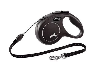 Flexi Leash New Classic M Touw 5m Tot 20kg Zwart