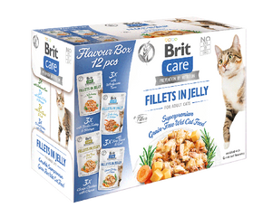 BRIT CARE Kattenfilets in Gelei mix 12x85g