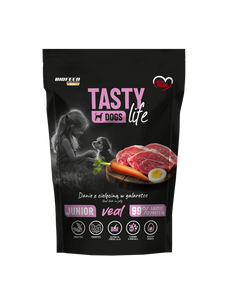 Tasty Dogs Life Junior kalfsgelei schotel 10x500g