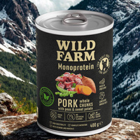 Wild Farm Monoprotein Varkensvlees 400g hypoallergeen hondenvoer