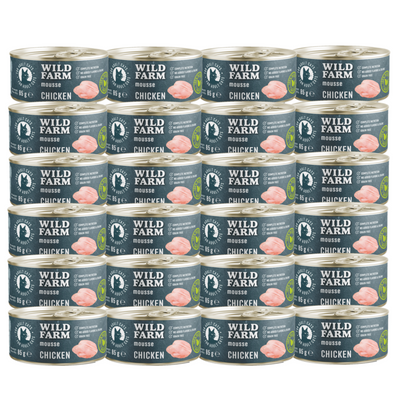 WILD FARM Mousse Kip 24x80g - graanvrije mousse voor katten
