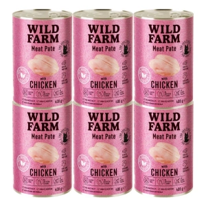WILD FARM Pate Kip 6x400g - glutenvrij kattenvoer