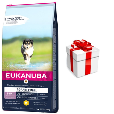 Eukanuba Puppy Large Graanvrij Kip 12kg + GRATIS een verrassing voor je hond!