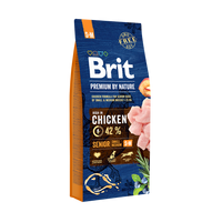 Brit Premium By Nature Senior S+M met Kip 15kg + GRATIS een verrassing voor je hond!