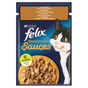 Felix Sensations Saus Kattenvoer met kalkoen in speksaus 85g