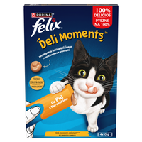Felix Deli Moments Romige kattensnacks met kip 4x10g