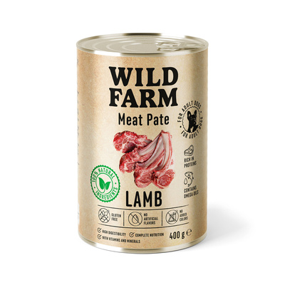 Wild Farm Pate Lam 400g glutenvrij hondenvoer
