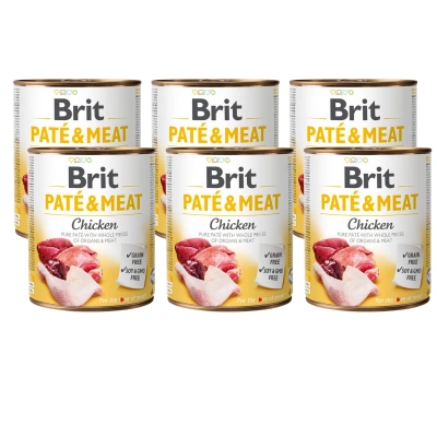 Brit Pate & Vlees met Kip 6x800g