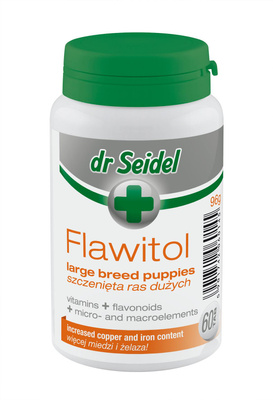 Laboratorium DermaPharm Dr Seidel Flawitol voor pups van grote rassen 60 tabletten