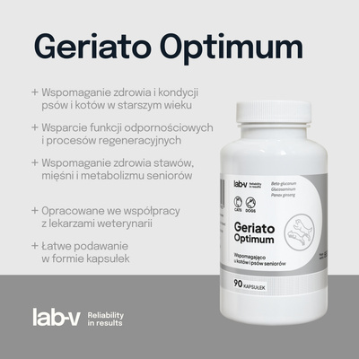 LAB-V Geriato Optimum - Gezondheidsondersteuning voor honden en katten 90 capsules