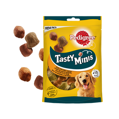 Pedigree Tasty Bites Chewy Cubes Kip en Eend hondensnack 130g