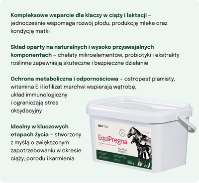 Lab-v EquiPregna - Aanvullend diervoeder voor drachtige en lacterende merries ter ondersteuning van de dracht, foetale ontwikkeling en melkproductie 2kg 