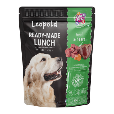 LEOPOLD kant-en-klaarmaaltijd met rundvlees en hart 500g