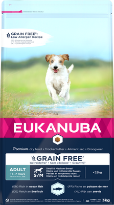 Eukanuba Adult Small&Medium Grain Free Zalm 3kg