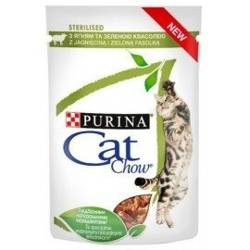 Purina Cat Chow Sterilised met Lam en Groene Bonen in Saus 85g