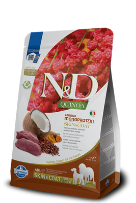 FARMINA N&D Quinoa honden HUID & VACHT VENISON Adult Medium Maxi 2x7kg