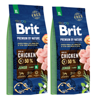Brit Premium By Nature Junior XL met Kip 2x15kg