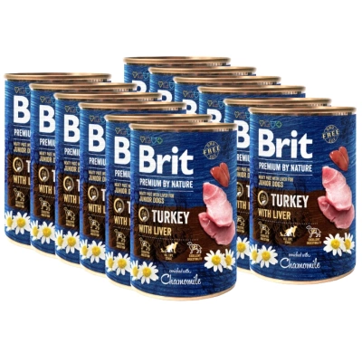 Brit Premium By Nature Kalkoen met Lever 12x400g
