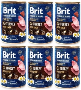 Brit Premium By Nature Kalkoen met Lever 6x400g