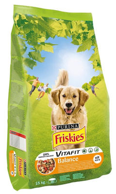 PURINA Friskies Balance Kip met Groenten 15 kg + VERRASSING VOOR UW HOND