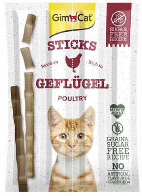 GIMCAT Sticks met gevogelte en lever 4 stuks