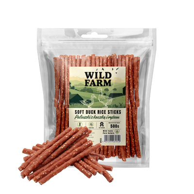 WILD FARM eend en rijst sticks 500g hondensnacks