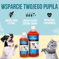 Lab-V 100% Zalmolie voor honden en katten van alle leeftijden 1000 ml Koudgeperst
