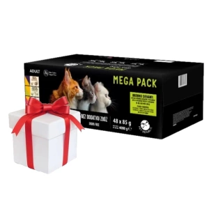 PetRepublic natvoer voor katten in fijne saus MIX vlees- en vissmaken 48x85g + VERRASSING VOOR DE KAT