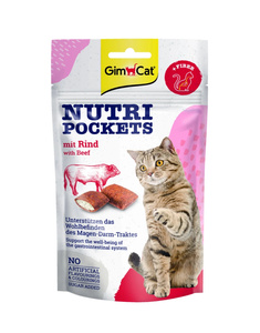 GIMCAT NUTRI POCKETS Rundvleessnack 60g