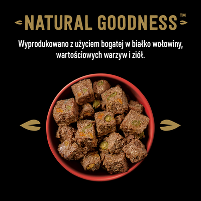 Cesar Natural Goodness Rundvlees rijk, gegarneerd met wortelen, bonen en kruiden 400g