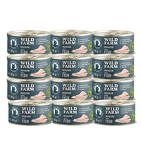 WILD FARM Mousse Witvis 12x80g - graanvrije mousse voor katten