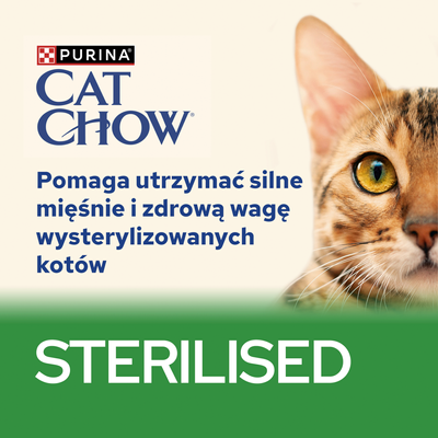 CAT CHOW Gesteriliseerd Kattenvoer met Kip en Aubergine in Saus 85g - 20 SIZEN + 6 GRATIS !!! + Groominghandschoen - Cat Chow GRATIS !