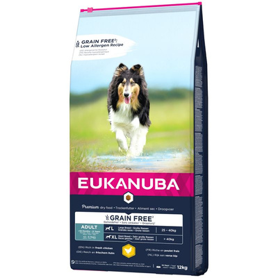 Eukanuba Adult Large Graanvrij Kip 12kg + GRATIS een verrassing voor je hond!